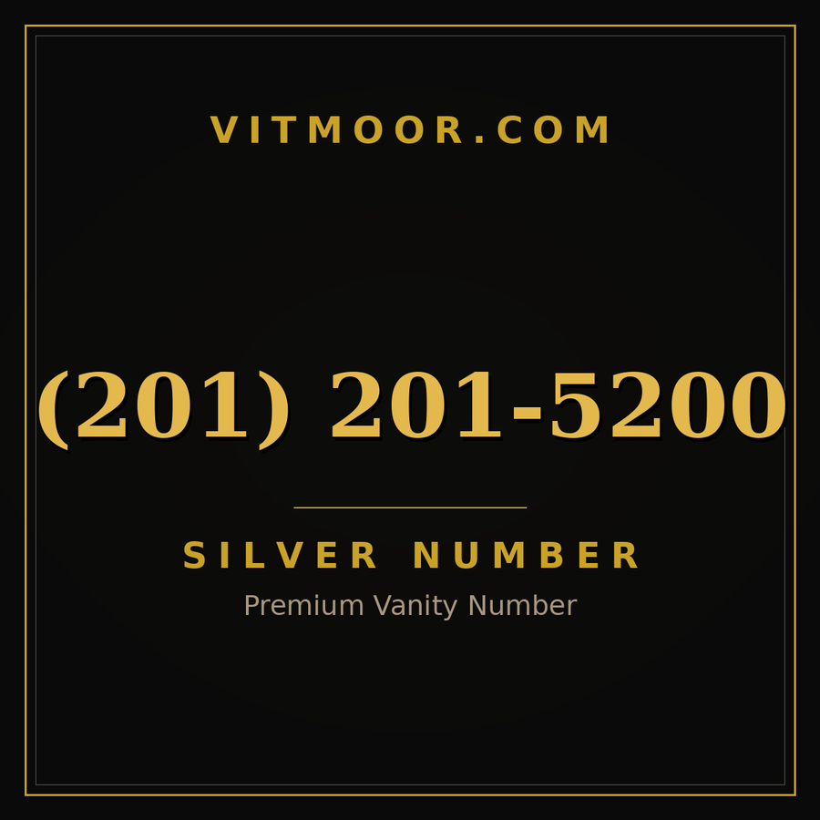 VITMOOR Silver premium number (201) 201-5200