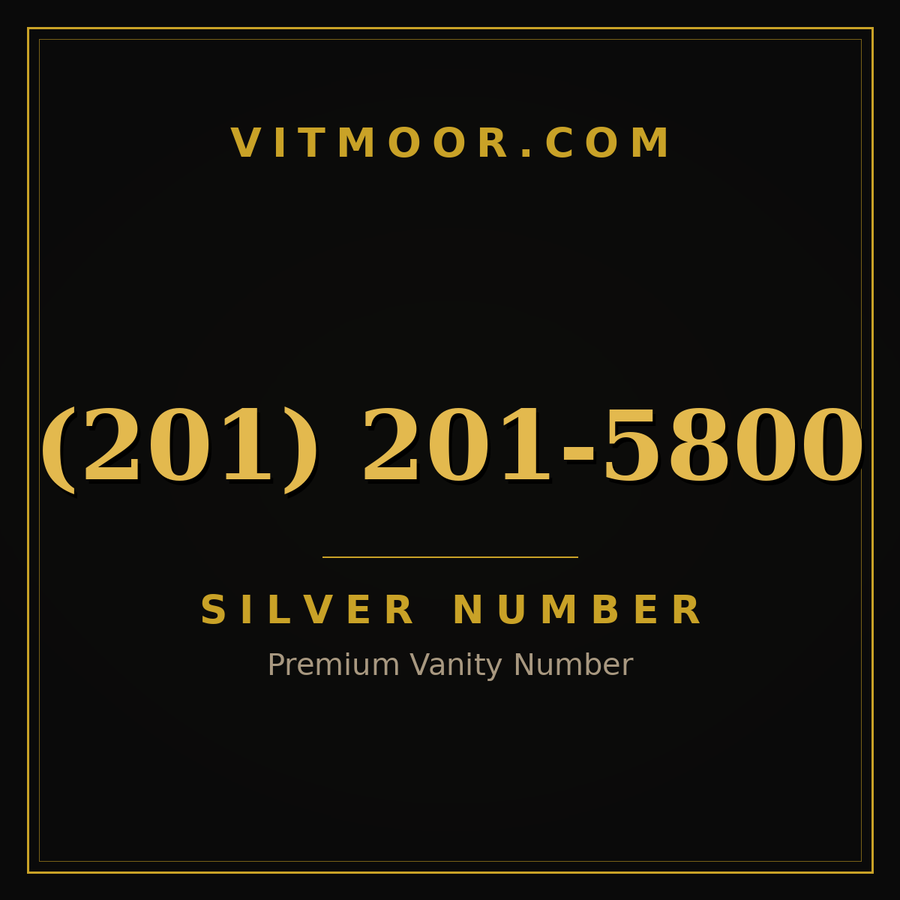 VITMOOR Silver premium number (201) 201-5800