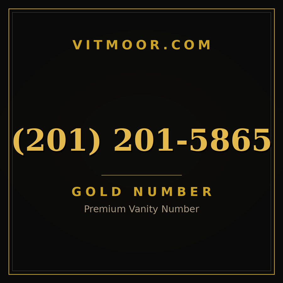 VITMOOR Gold premium number (201) 201-5865