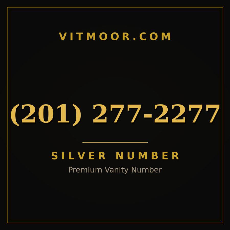 VITMOOR Silver premium number (201) 277-2277