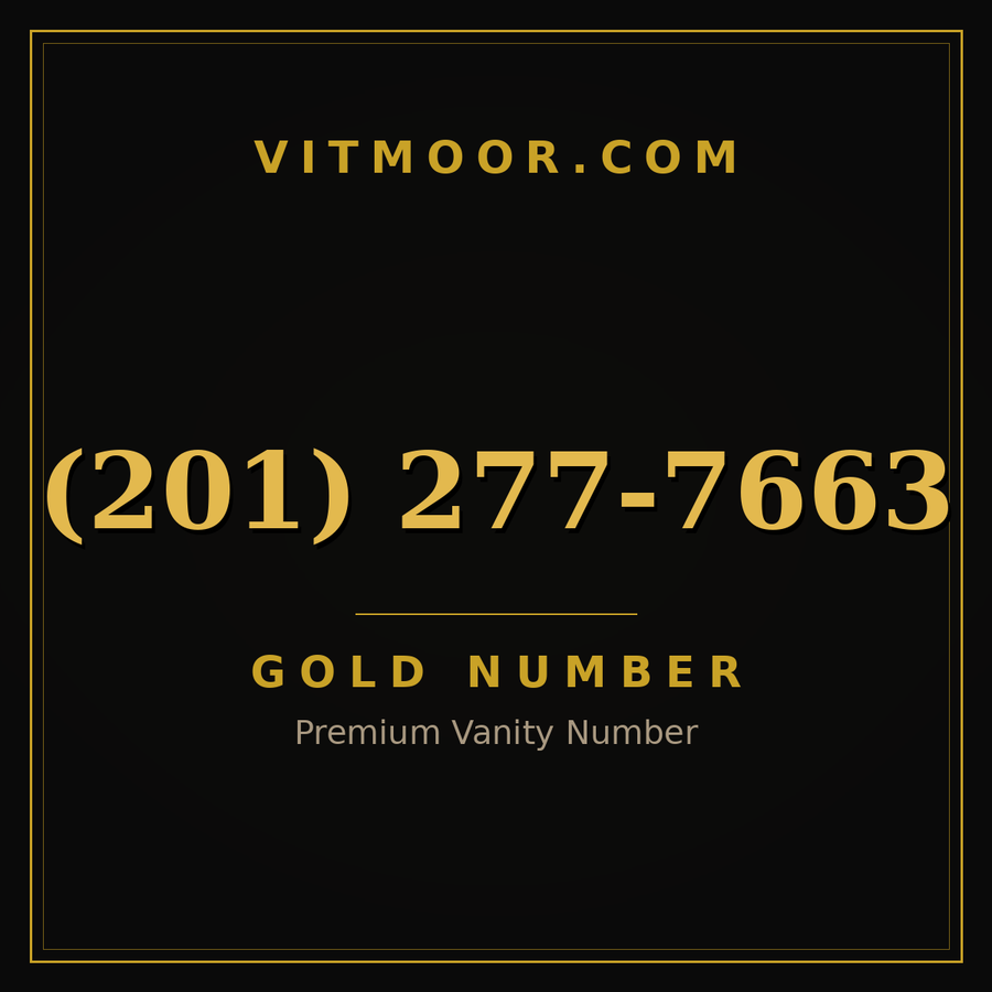 VITMOOR Gold premium number (201) 277-7663