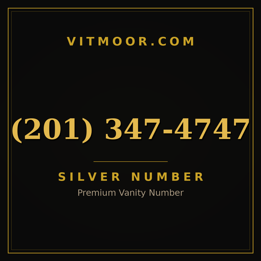 VITMOOR Silver premium number (201) 347-4747