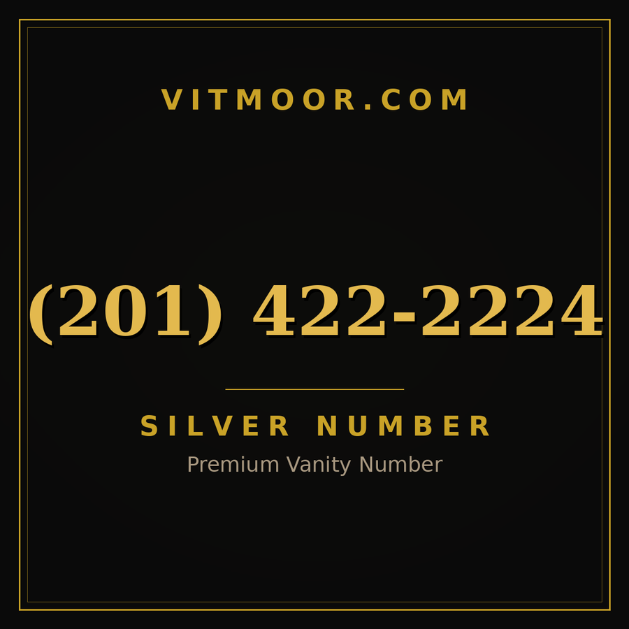 VITMOOR Silver premium number (201) 422-2224