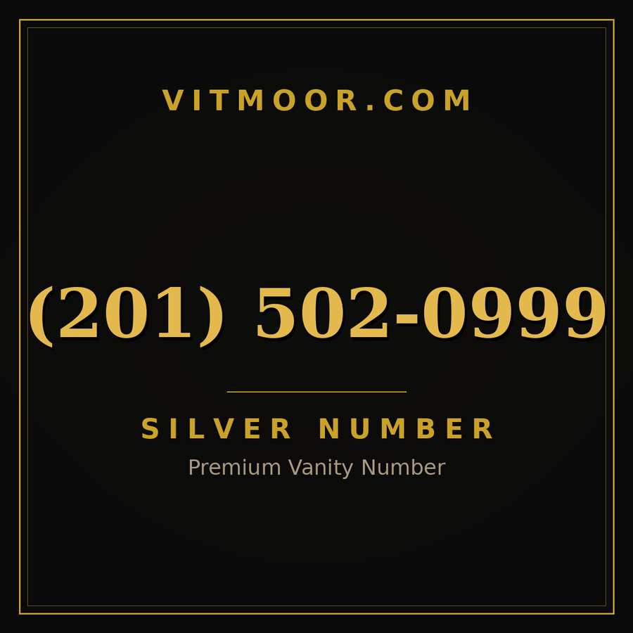 VITMOOR Silver premium number (201) 502-0999