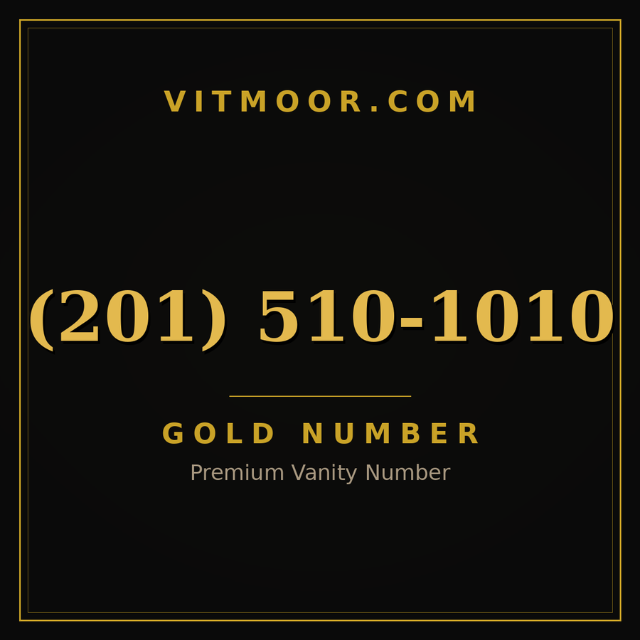 VITMOOR Gold premium number (201) 510-1010