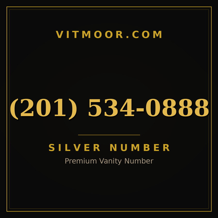 VITMOOR Silver premium number (201) 534-0888