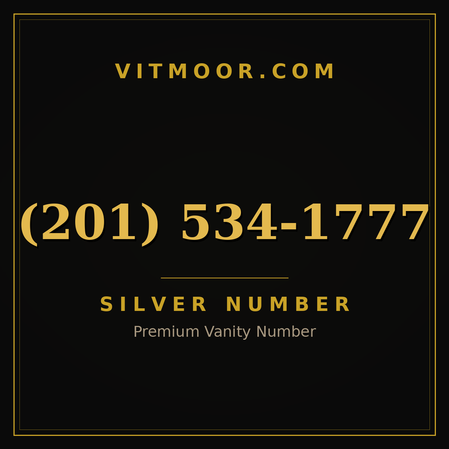 VITMOOR Silver premium number (201) 534-1777
