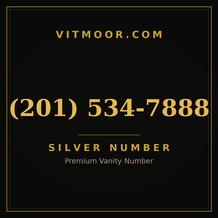 VITMOOR Silver premium number (201) 534-7888