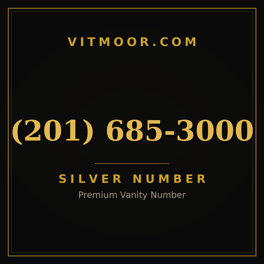 VITMOOR Silver premium number (201) 685-3000