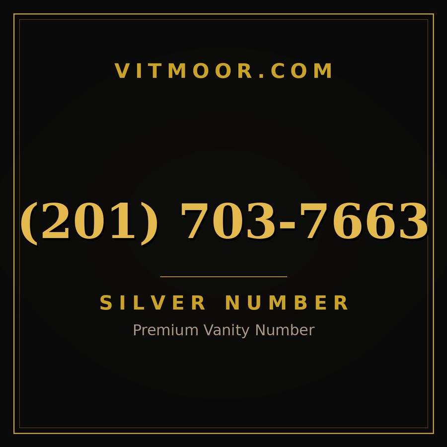 VITMOOR Silver premium number (201) 703-7663