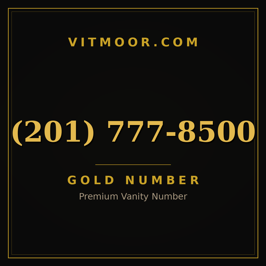 VITMOOR Gold premium number (201) 777-8500