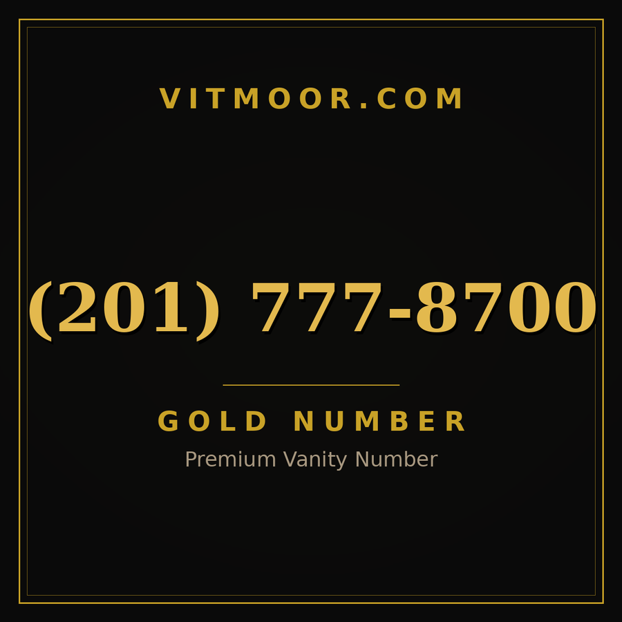 VITMOOR Gold premium number (201) 777-8700