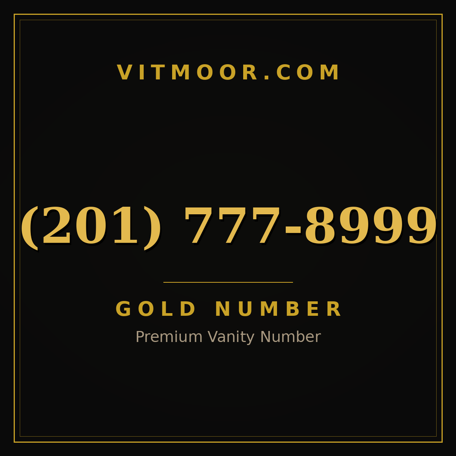 VITMOOR Gold premium number (201) 777-8999
