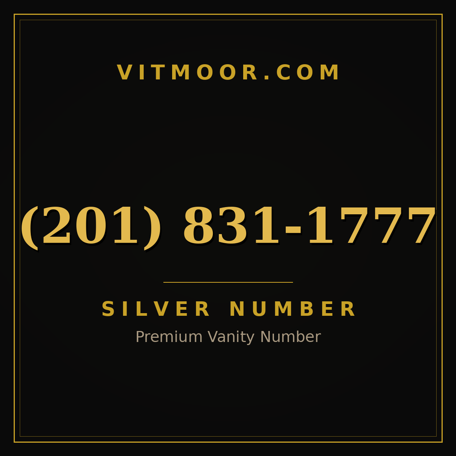 VITMOOR Silver premium number (201) 831-1777