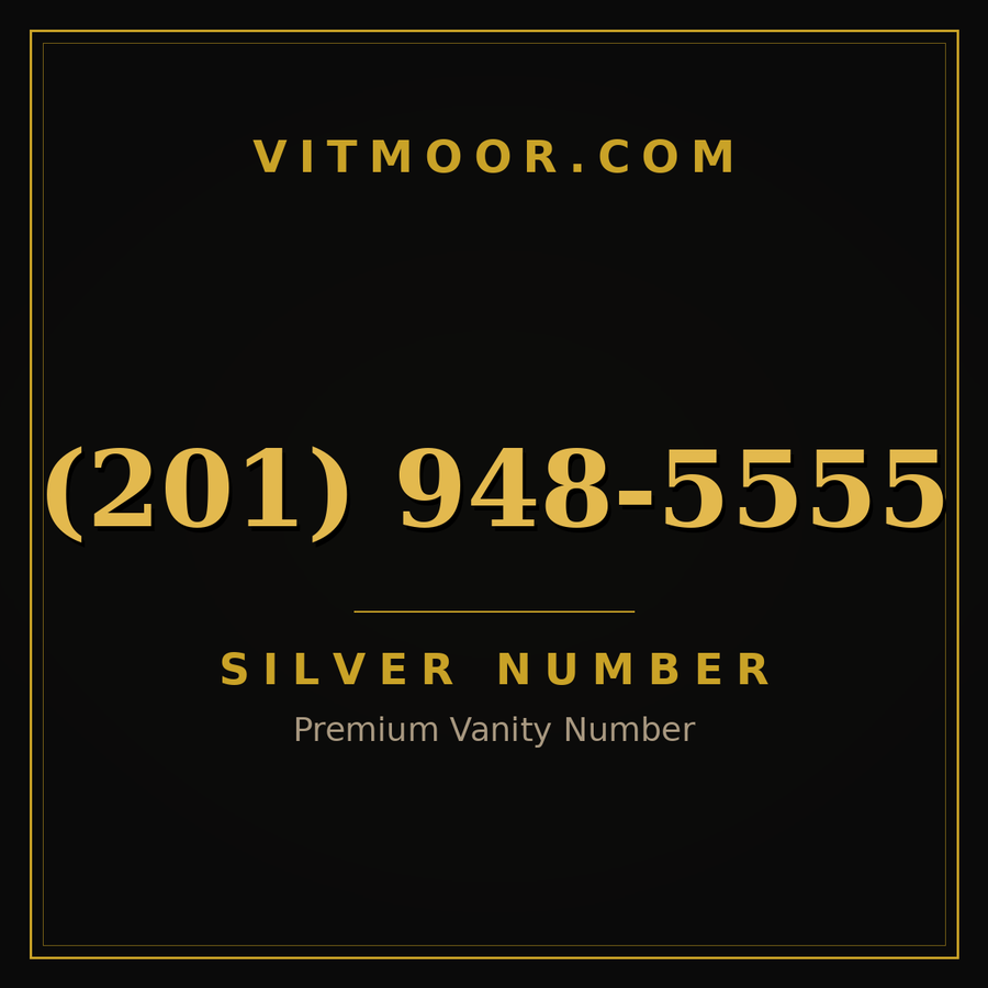 VITMOOR Silver premium number (201) 948-5555