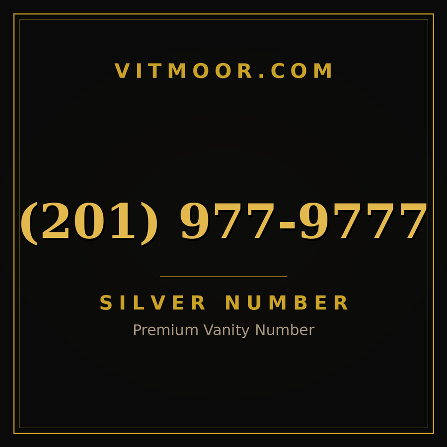 VITMOOR Silver premium number (201) 977-9777