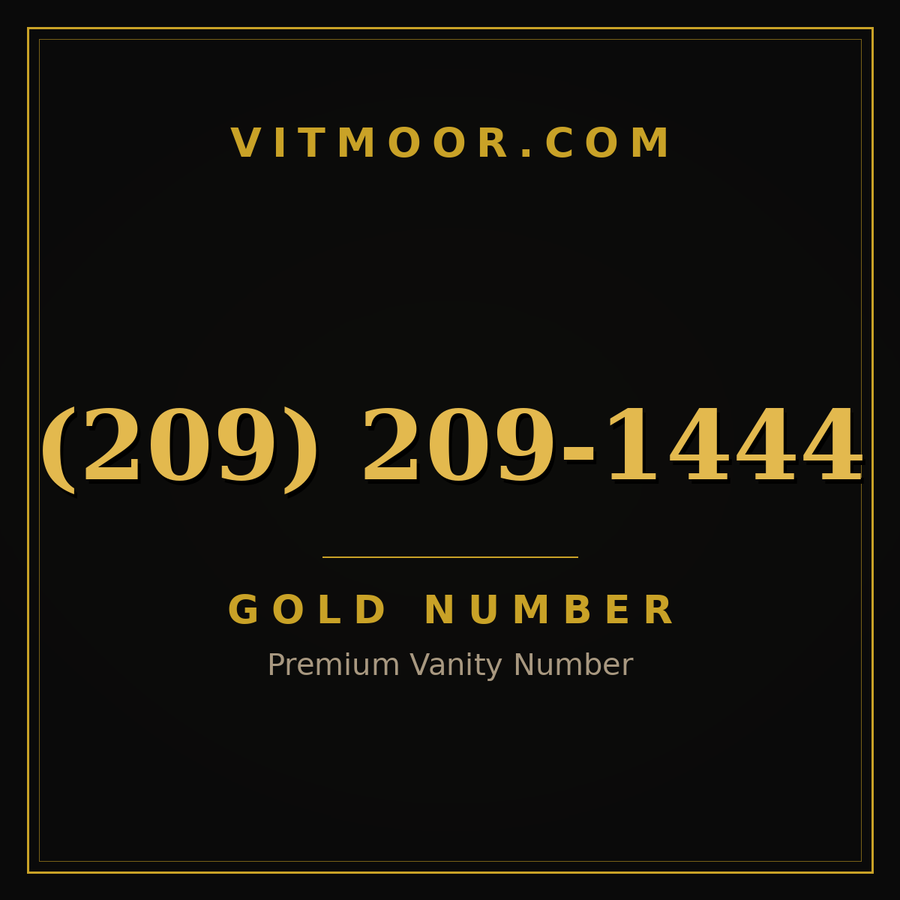 VITMOOR Gold premium number (209) 209-1444