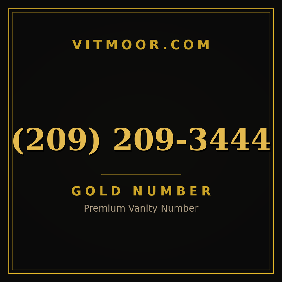 VITMOOR Gold premium number (209) 209-3444
