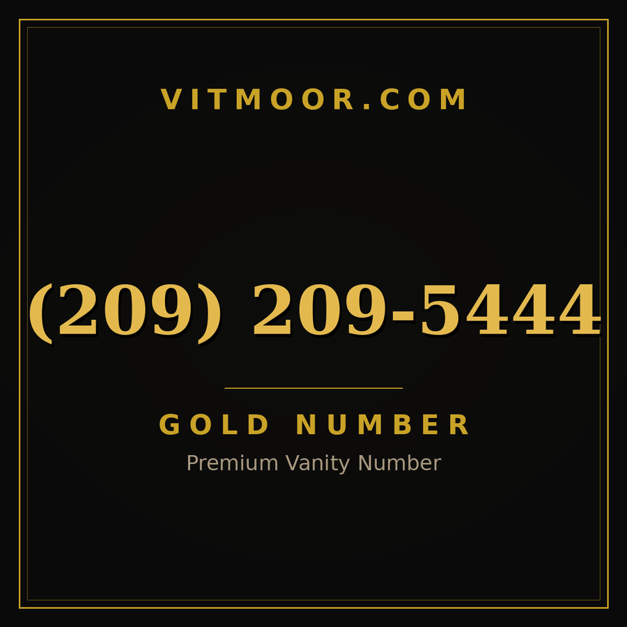 VITMOOR Gold premium number (209) 209-5444