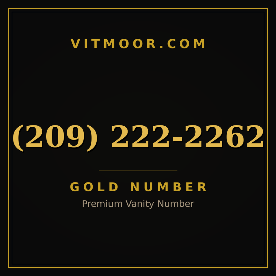 VITMOOR Gold premium number (209) 222-2262