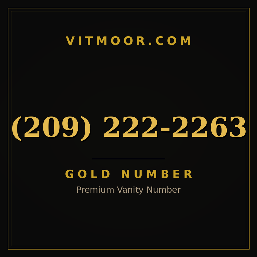 VITMOOR Gold premium number (209) 222-2263