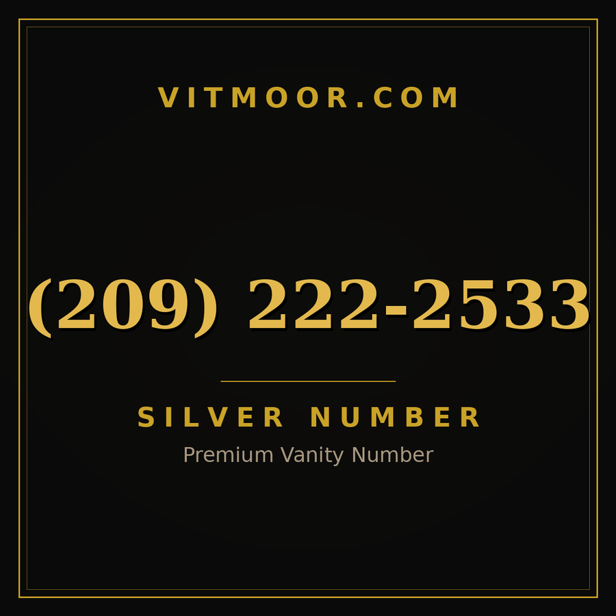 VITMOOR Silver premium number (209) 222-2533