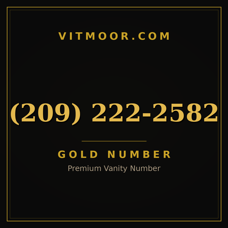 VITMOOR Gold premium number (209) 222-2582