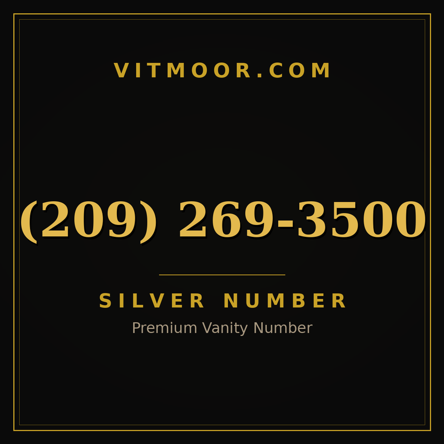 VITMOOR Silver premium number (209) 269-3500