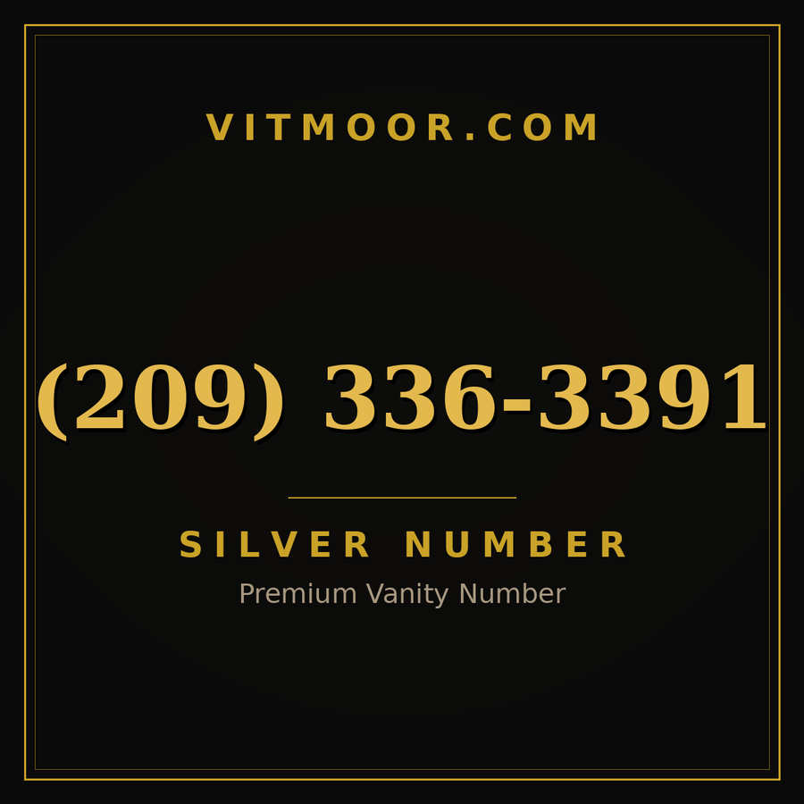 VITMOOR Silver premium number (209) 336-3391