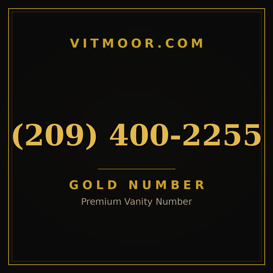 VITMOOR Gold premium number (209) 400-2255
