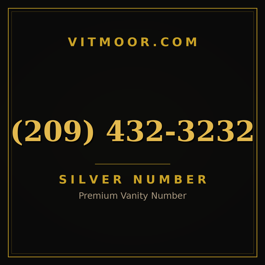VITMOOR Silver premium number (209) 432-3232