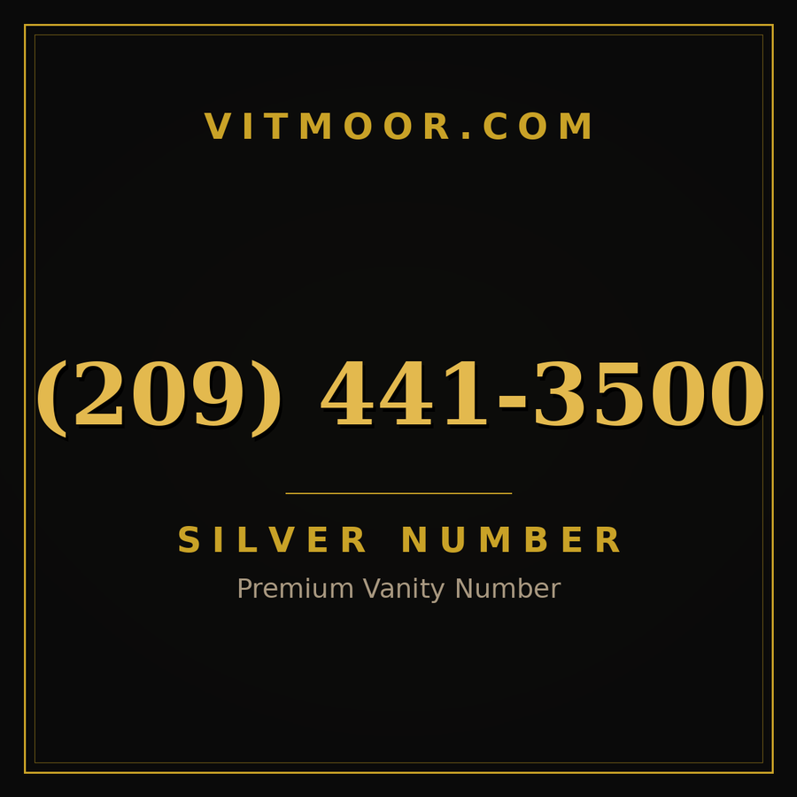 VITMOOR Silver premium number (209) 441-3500