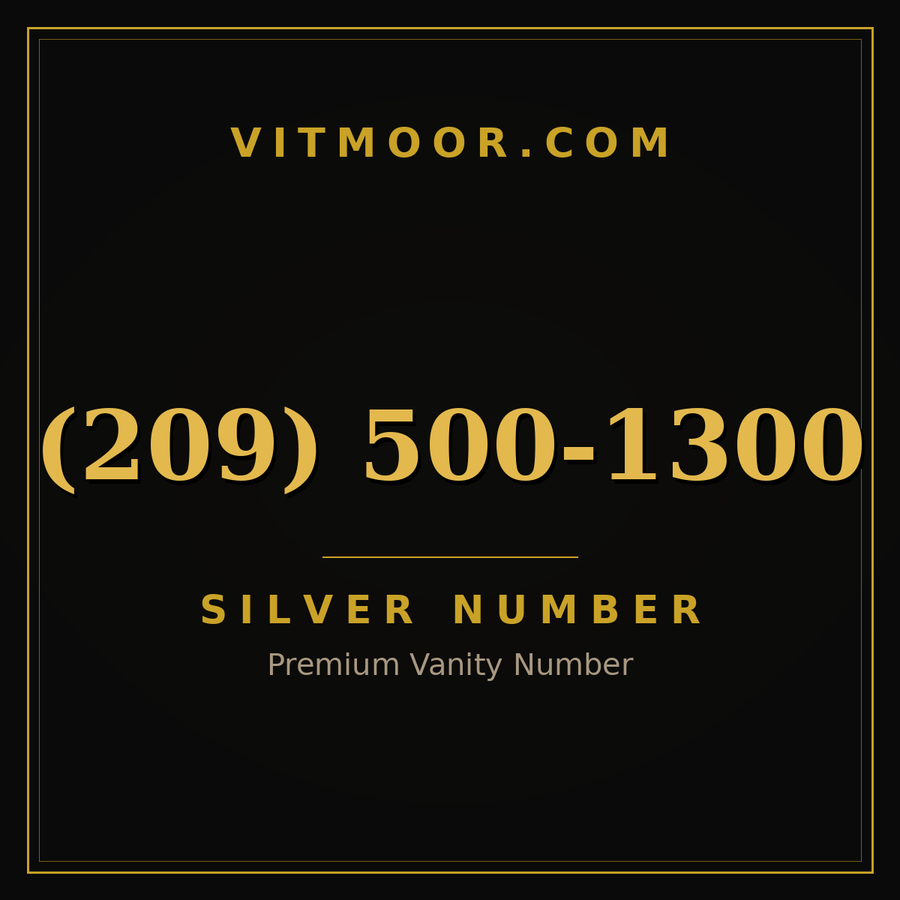 VITMOOR Silver premium number (209) 500-1300