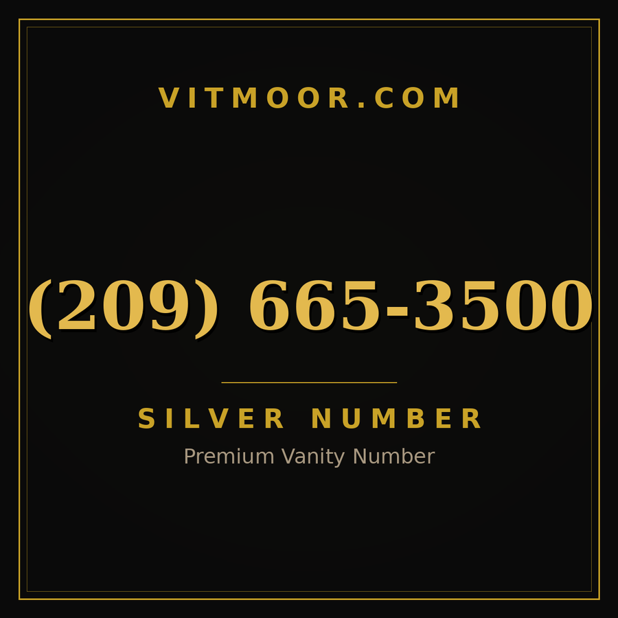 VITMOOR Silver premium number (209) 665-3500