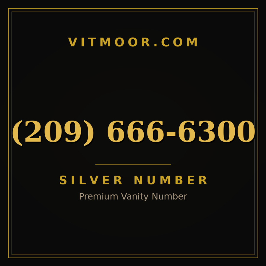 VITMOOR Silver premium number (209) 666-6300