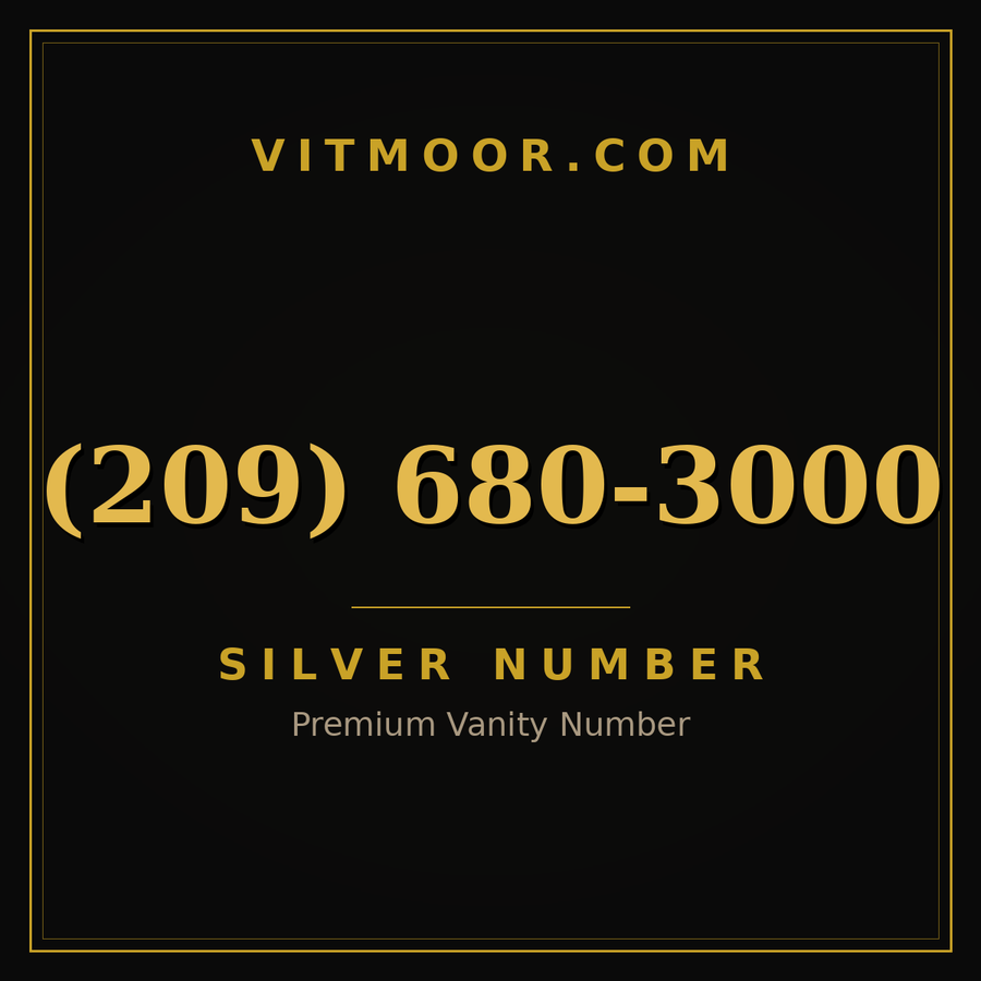 VITMOOR Silver premium number (209) 680-3000