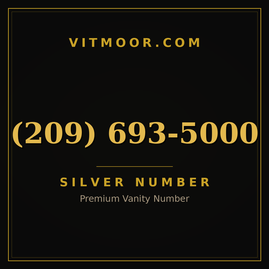 VITMOOR Silver premium number (209) 693-5000