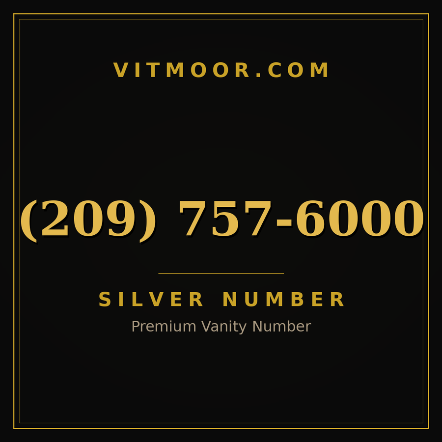 VITMOOR Silver premium number (209) 757-6000