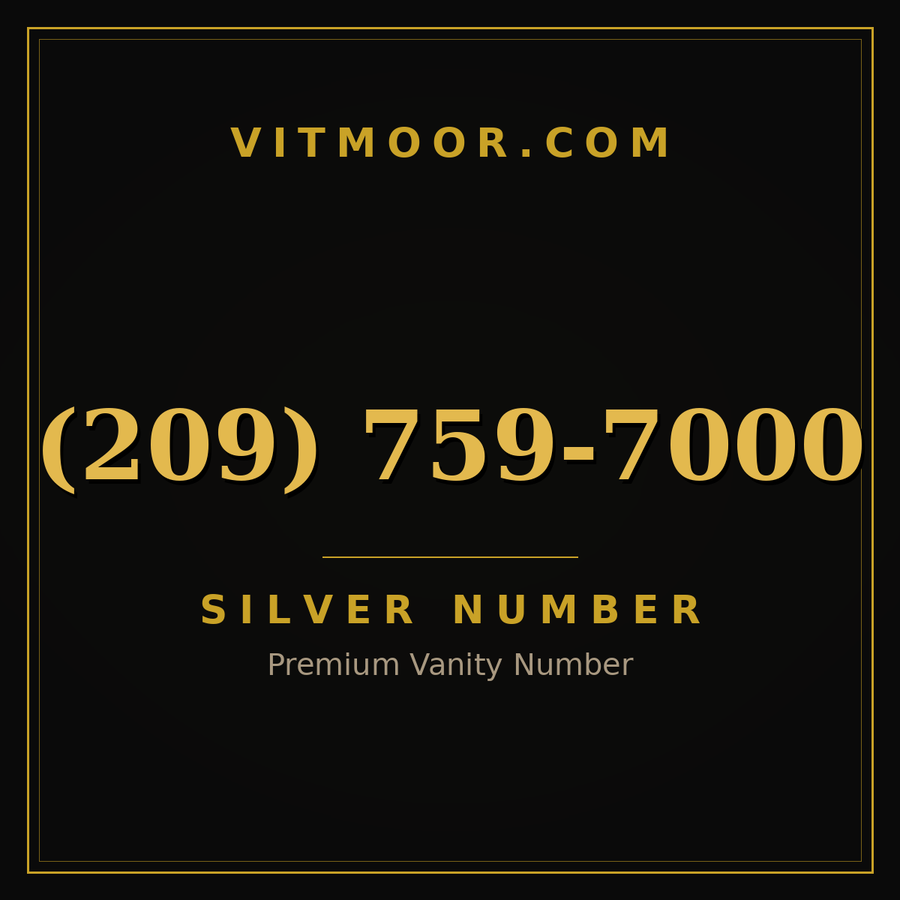 VITMOOR Silver premium number (209) 759-7000