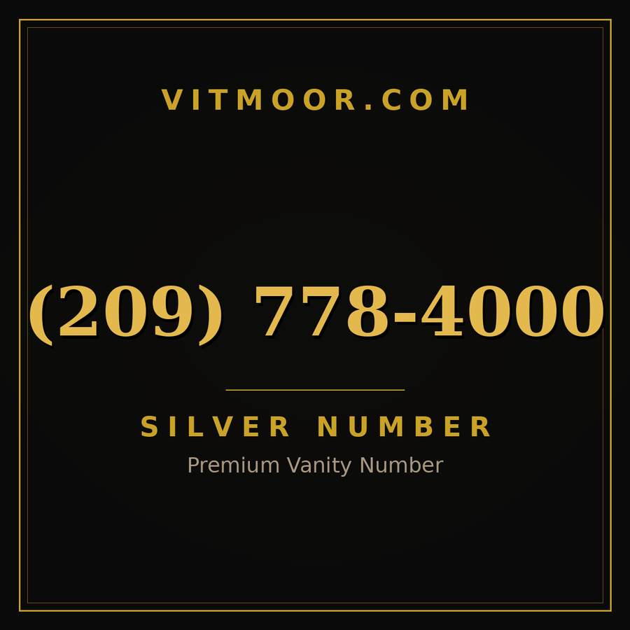 VITMOOR Silver premium number (209) 778-4000