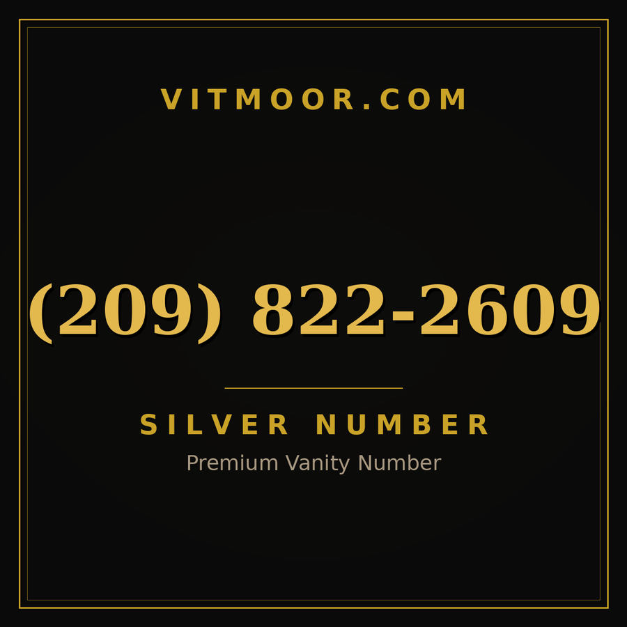 VITMOOR Silver premium number (209) 822-2609
