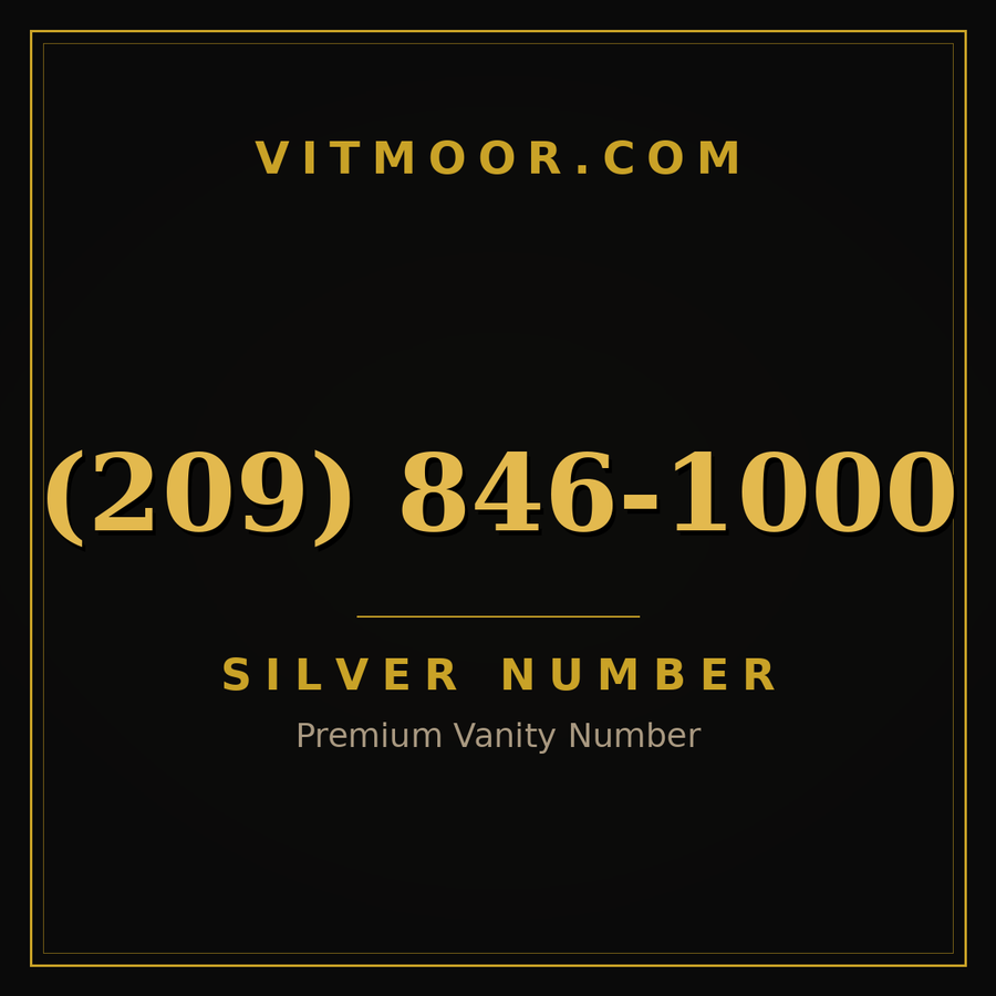 VITMOOR Silver premium number (209) 846-1000