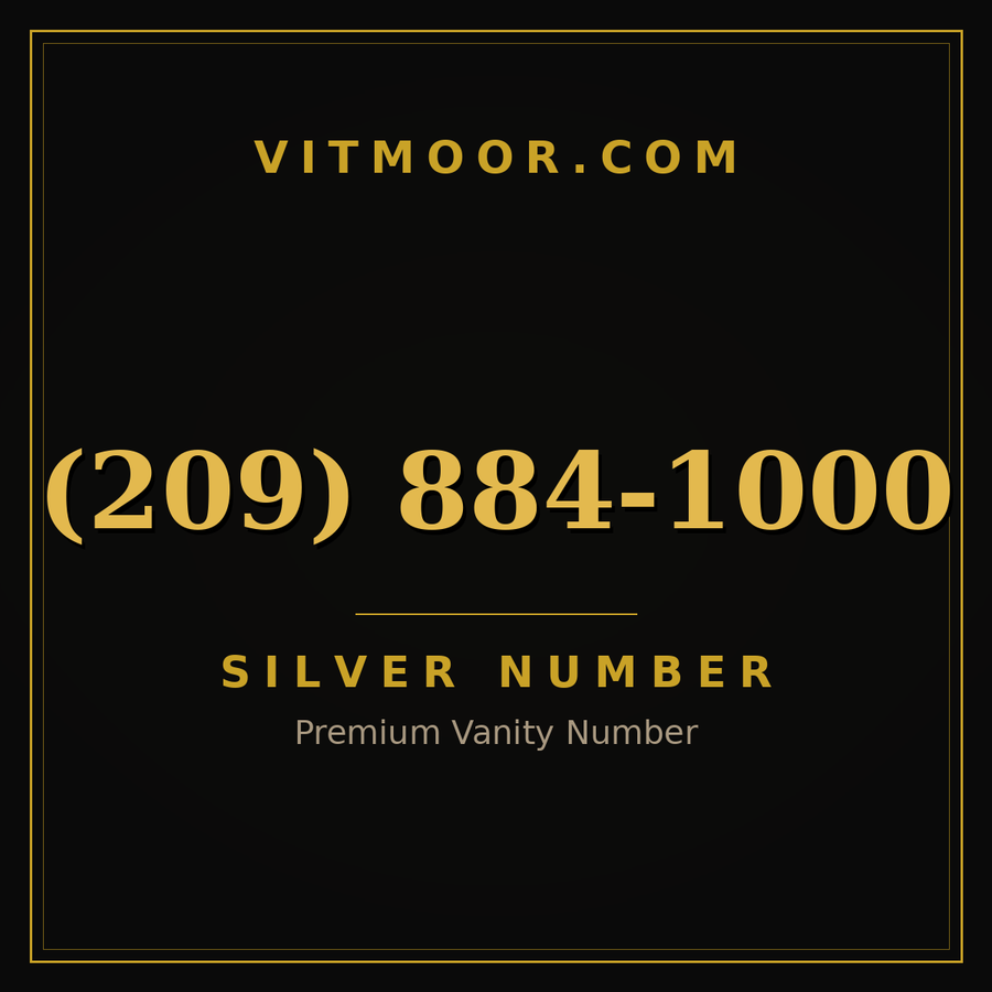 VITMOOR Silver premium number (209) 884-1000