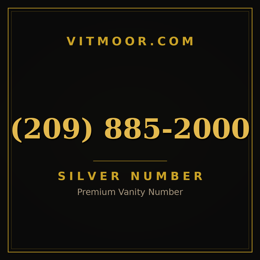 VITMOOR Silver premium number (209) 885-2000