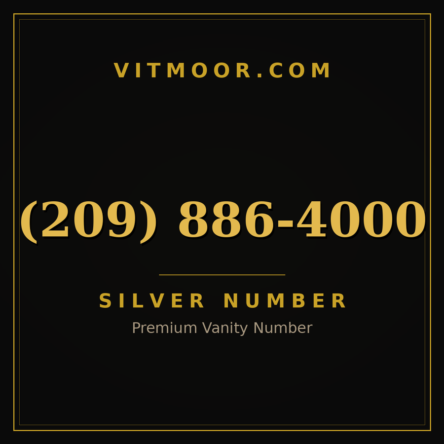 VITMOOR Silver premium number (209) 886-4000