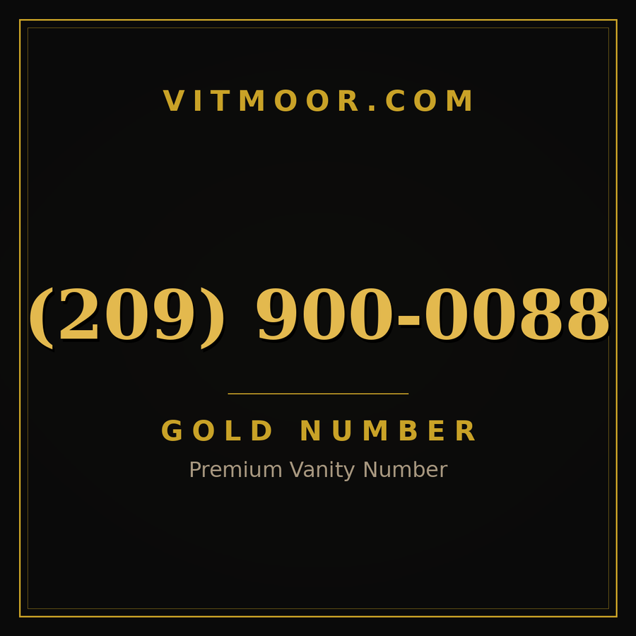 VITMOOR Gold premium number (209) 900-0088