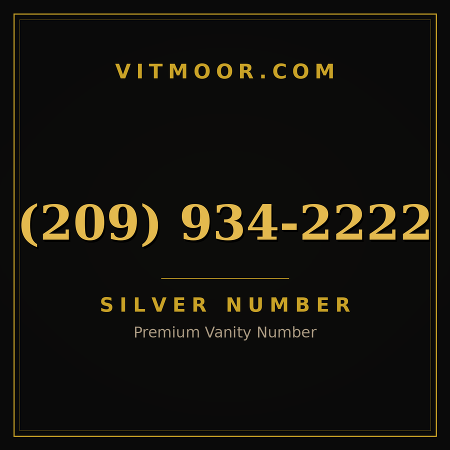 VITMOOR Silver premium number (209) 934-2222