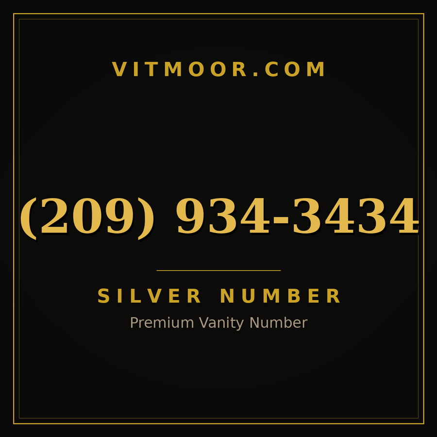 VITMOOR Silver premium number (209) 934-3434