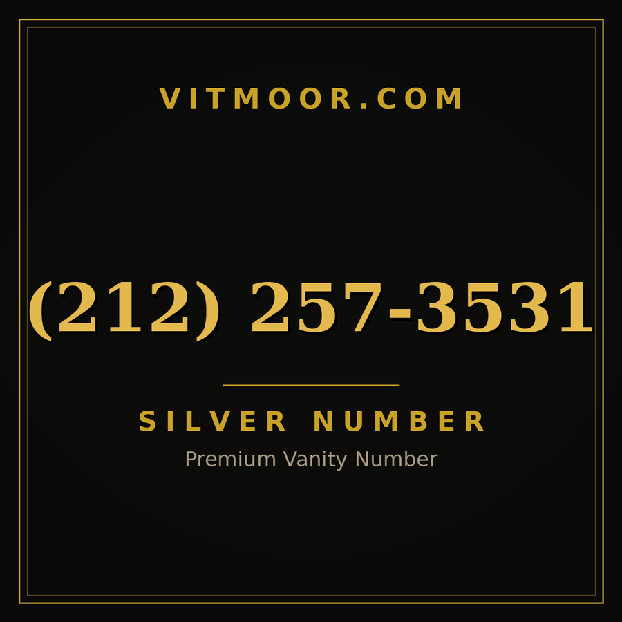 VITMOOR Silver premium number (212) 257-3531