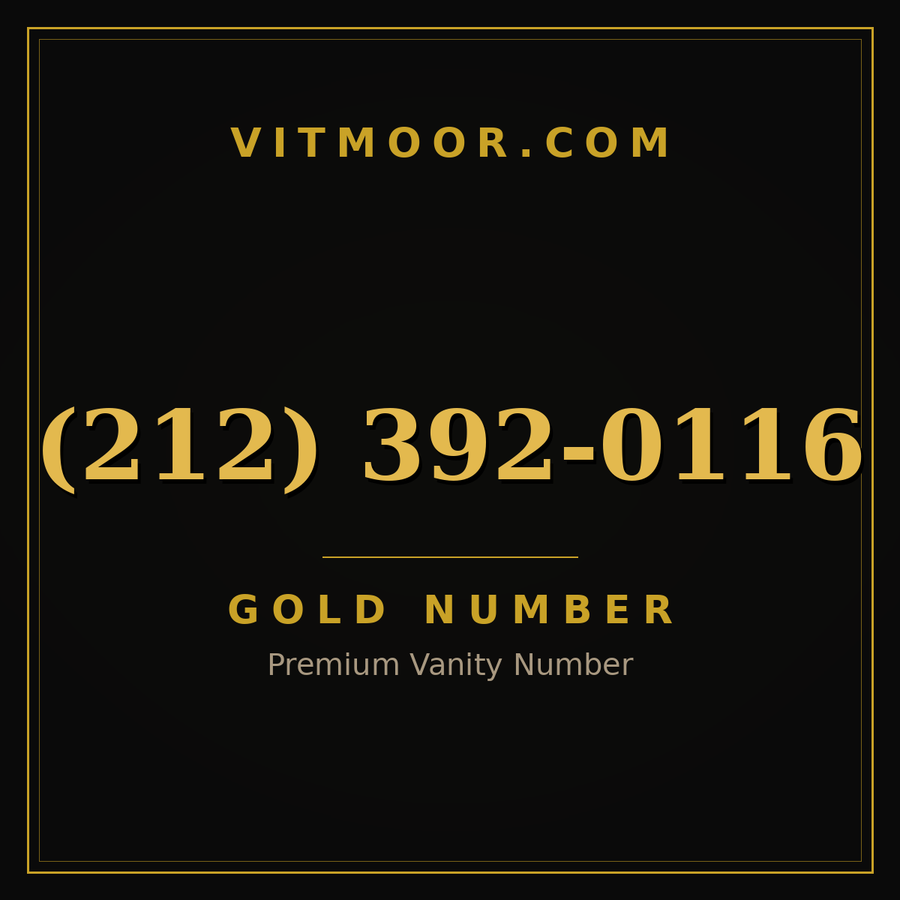 VITMOOR Gold premium number (212) 392-0116